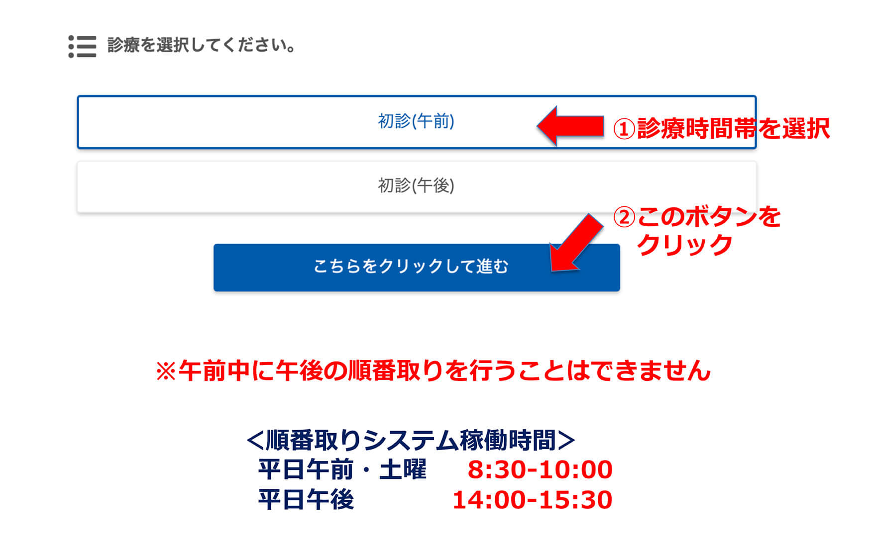 当日に受診される方②